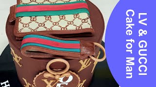 CakeDeliver LV & GUCCI Themed Chocolate Cake for Man