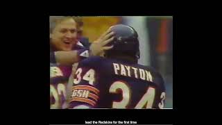 Walter Payton Career Touchdown Pass #1 12 30 1984