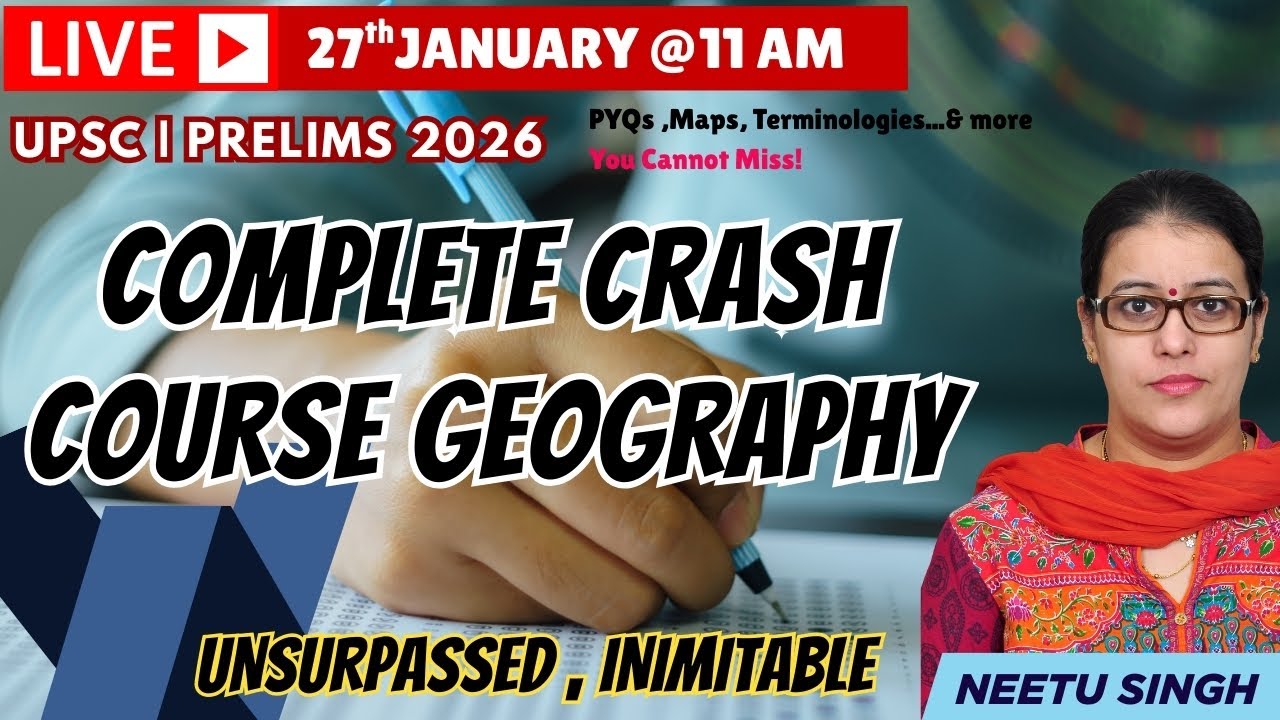 Geography GS Facts, Concepts I PYQs 20 years I UPSC Prelims 2026 - YouTube