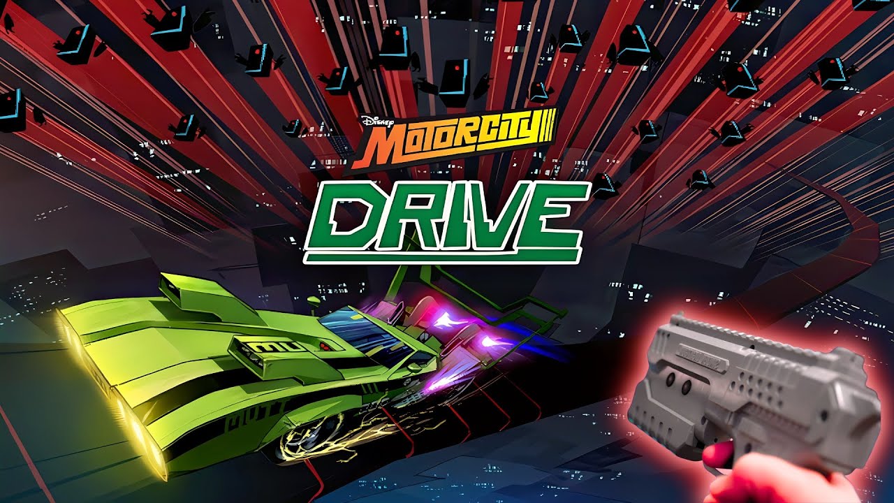 ⭐ Disney's Motorcity: Drive – High-Speed Sci-Fi Arcade Shooter!