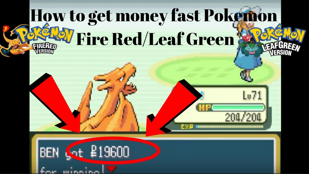 pokemon fire red make money