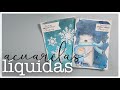 TARJETAS de NAVIDAD ❄️ ACUARELA LÍQUIDA  y POLYCHROMOS ⭐️ Cardmaking