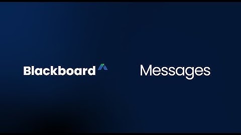 Messages in Blackboard