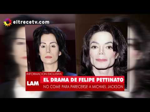 El drama de Felipe Pettinato: No come para parecerse a Michael Jackson