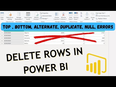 How to Delete Rows in Power BI || Duplicate, Alternate, Null, Errors, Top, Bottom #powerbi