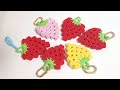 코바늘 뜨기/ 딸기 키링뜨기 / Crochet strawberry/ Crochet keyring