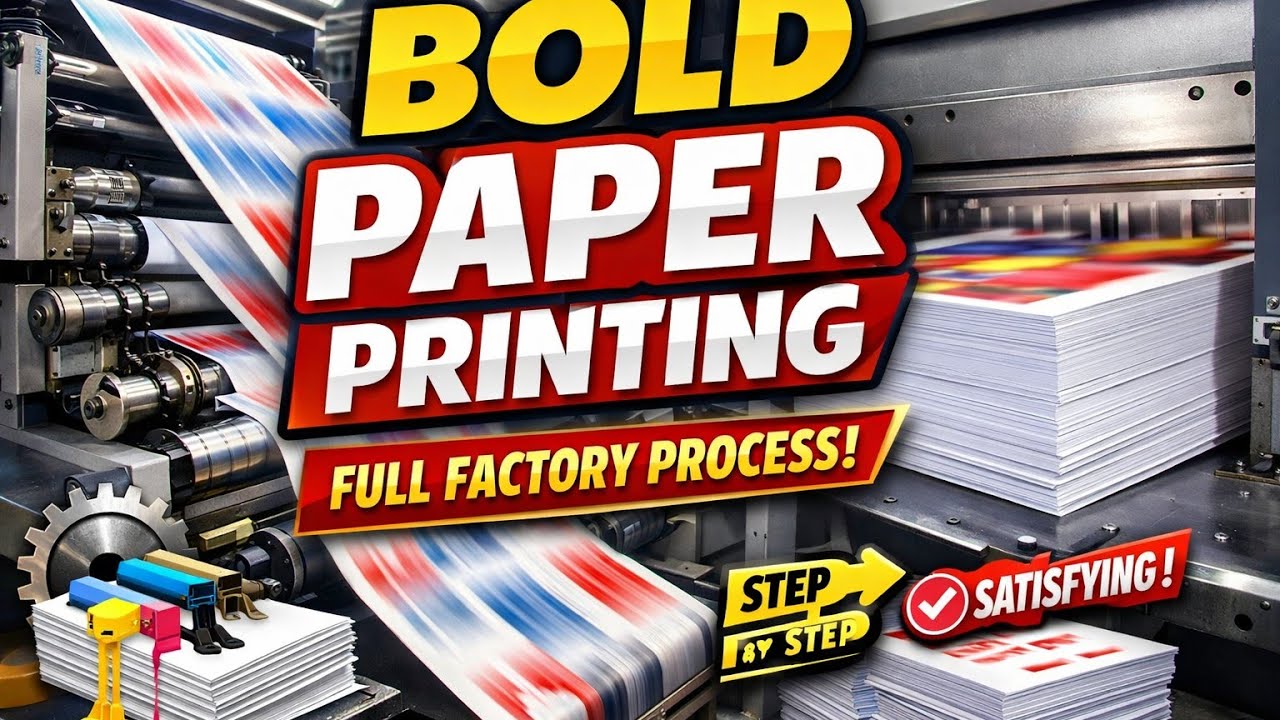 Bold Paper Printing Process | High Quality Paper Printing Factory Video