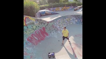 2040 RC - Fakie double 360 backflip at the skatepark!!! 😱 #shorts #arrma #rc #freestyle #stunt