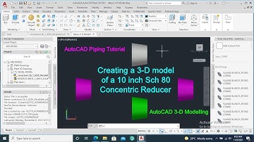 How to create a 3-D model of a Concentric reducer on AutoCAD (AutoCAD Piping components Tutorial)