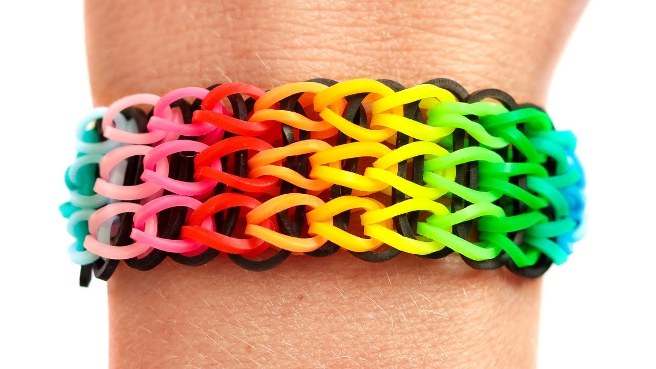 Jak zrobić potrójną bransoletka z gumek – krok po kroku | Triple loom band bracelet