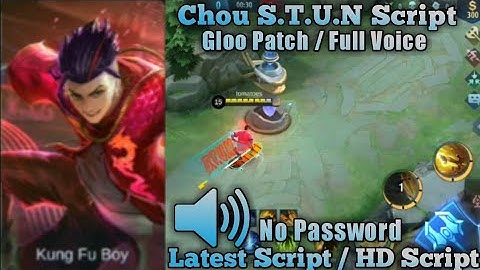 Chou S.T.U.N Skin Script | Gloo Patch | Full Effects | Full Sounds | Full Background | MLBB |