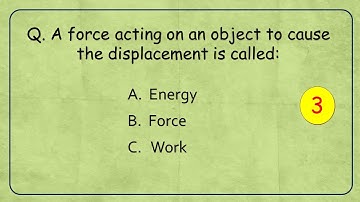 Force, energy and work quiz | practice quiz for all