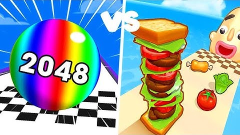 BallRun2048 (vs) Sandwich Runner : Super Satisfying Gameplay Android, iOS | NEW UPDATE