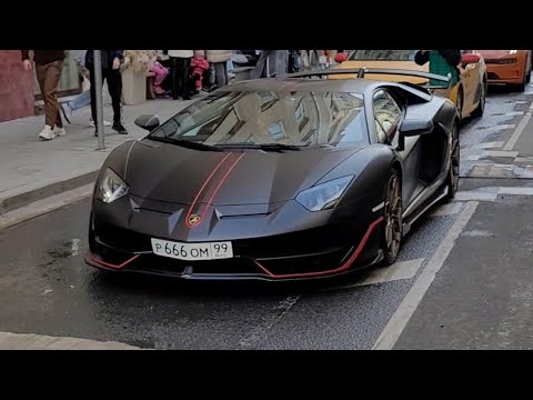 видео: The best cars in Moscow in April (part 8) Lamborghini Aventador SVJ, McLaren 720s topcar