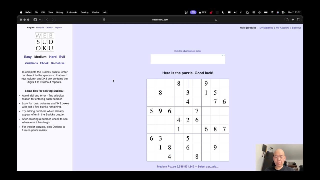 Daily Sudoku Challenge 2026-03-02