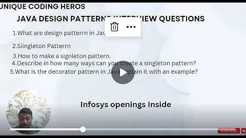 Java Design Patterns Interview questions|Design Pattern most asked questions|
