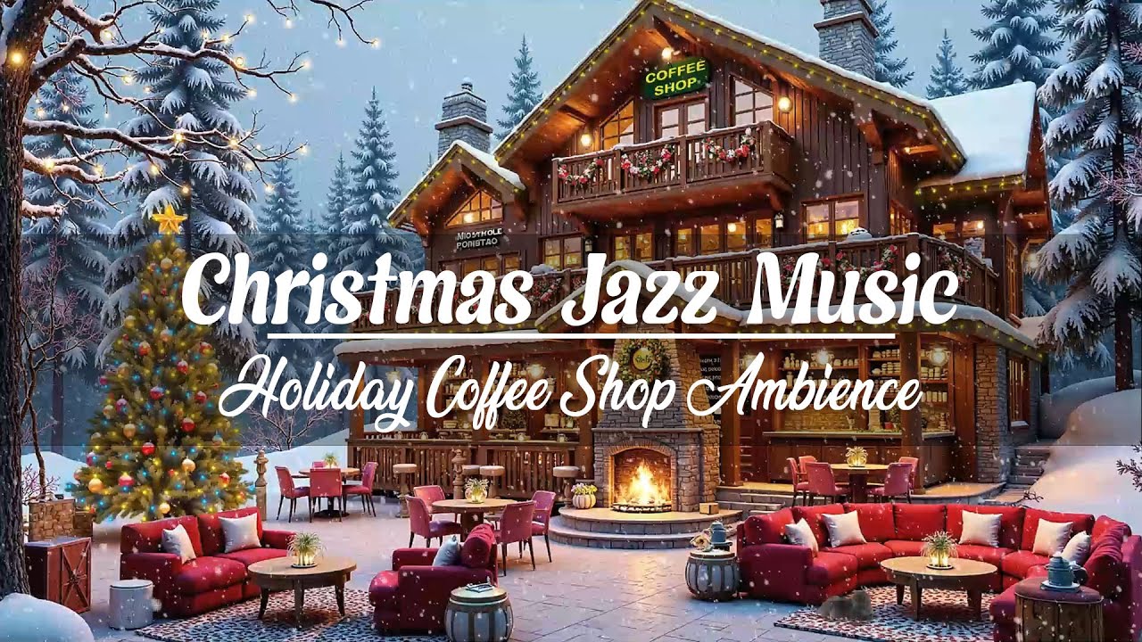 Cozy Christmas Jazz Music for Relax - Outdoor Christmas Coffee Shop ...