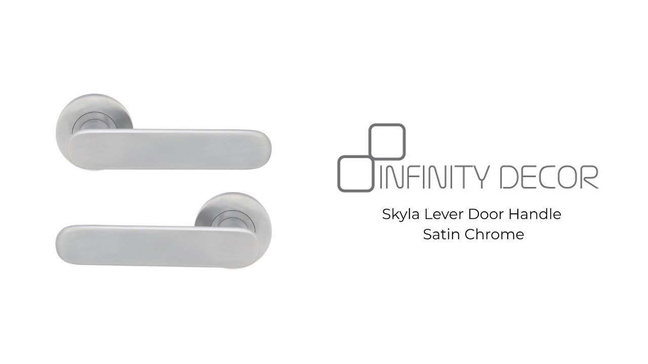 Pair Of Dual Tone 'Zishan' Straight Lever On Rose Door Pull Handles