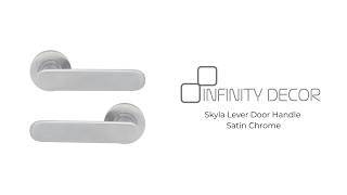 INFINITY DECOR - Skyla Lever on Rose Satin Chrome | Modern Interior Door Pull Handles Set