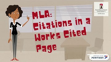 MLA Citations in a Works Cited Page, Episode 3, SDSU MLA Hacks,