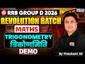 RRB Group D Maths Classes 2025 | Trigonometry | Maths by Prashant Sir | KGS Railway Exams