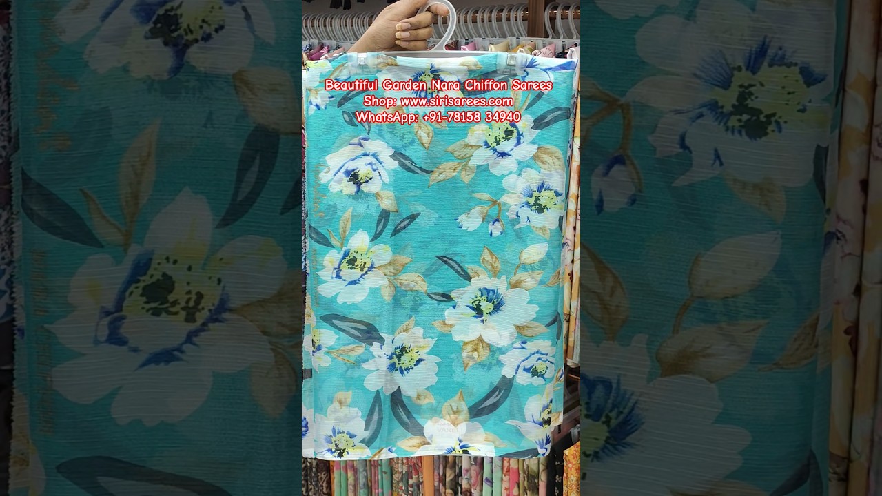 Latest Garden Nara Chiffon Sarees #sirisarees #gardensaree #gardenvarelinizampet #newarrivals #buy