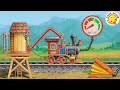 Vasútépítés munkagépekkel- railroad construction with heavy construction machines- Játékmesék