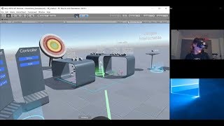 Testing SteamVR Interactive Sample Scene with HP Windows Mixed Reality (2019)
