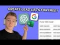 How to create lead lists for FREE!  2 Methods We Used to Hit $200K ARR
