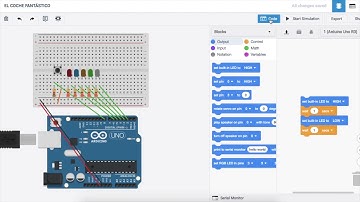 TINKERCAD 3: ENCENDIDO DE 5 LEDS DE MANERA ALTERNA