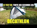 Le test de tente de camping air seconds 3xl quechua  decathlon gonflable