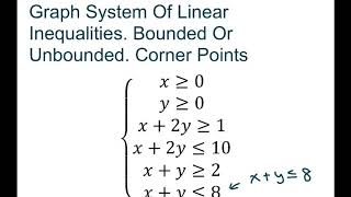 Famous Graph System Of Linear Inequalities. Bounded Or Unbounded. Part 9 Wealth