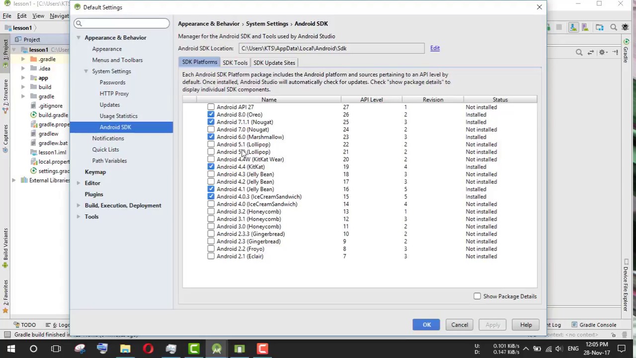 L-2::How to setup the Android SDK in Android Studio - YouTube