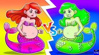 Pregnant Mermaid vs Zombie! Taking Care Baby + More Funny Nursery Rhymes & Kids Songs #2