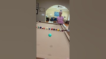 Ping pong on pool table with homemade paddles - DAY 4