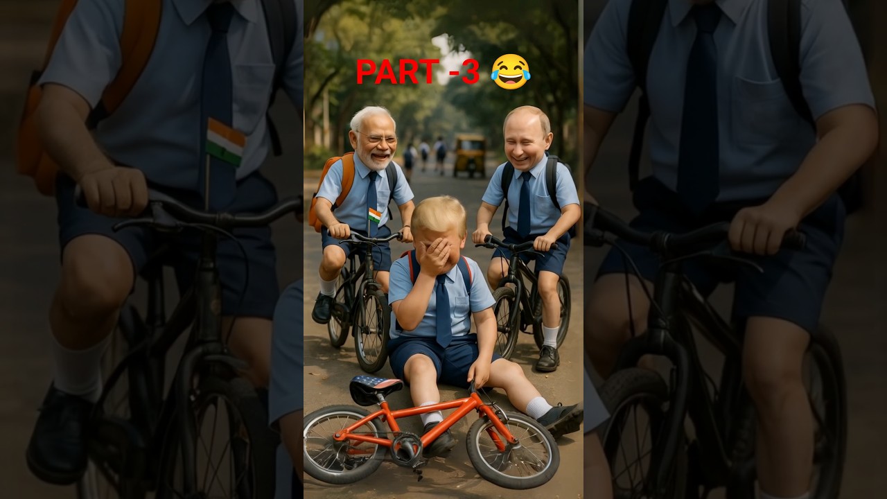 Trump Falls While Copying Putin’s Stunt | Modi & Putin Reacts 😆 | #funny #modi #shorts #ai #viral