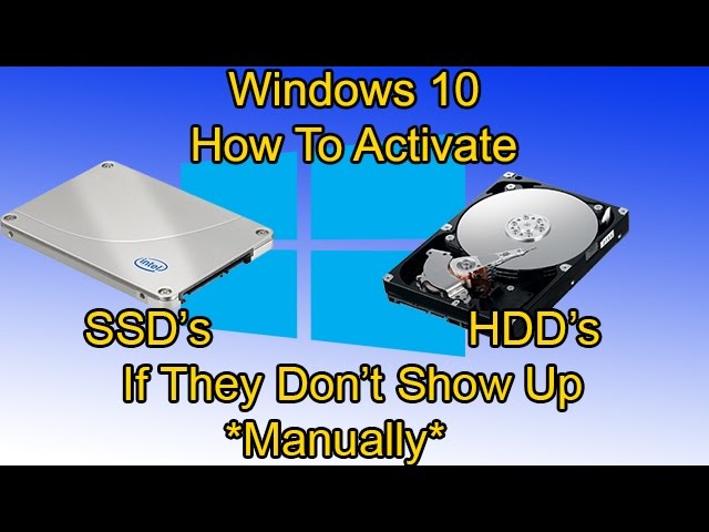 otte ring Inde Windows 10 How To Activate New Hard Drives And SSD's Not Showing Up easy!  2021 WORKS! - YouTube