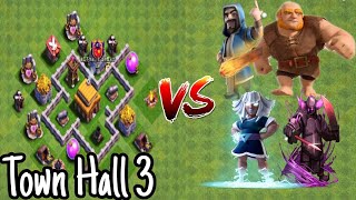 Town Hall 3 Vs Troops |Clash Of Clans