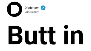 Butt in Meaning In English