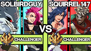 2XKO ▰ SOLBIRDGUY (Vi-Warwick) vs SQUIRREL147 (Ahri-Ekko) ▰ 2XKO Pro Replays