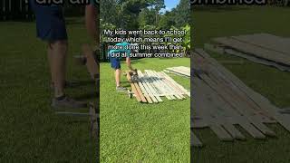 Is this the same for you or are your kids chill during summer? #woodworking #diyprojects