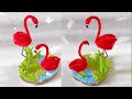 モールで可愛フラミンゴの作り方/簡単フラミンゴの作り方