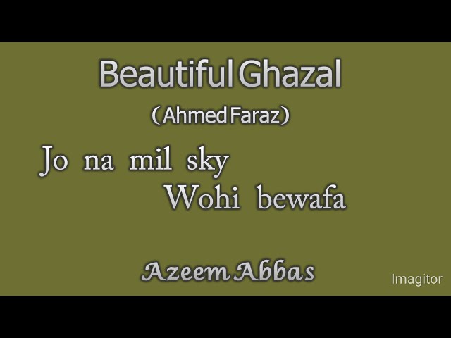 Azeem Abbas,  jo na mil sky wohi bw wafa class=