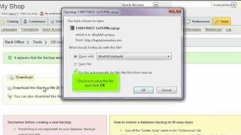 Tutorial: How to backup and restore your database in PrestaShop | LayerOnline Web Hosting