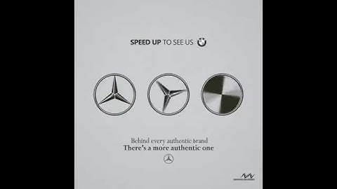 BMW advertising about Mercedes benz