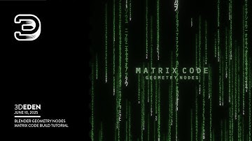 Blender Procedural Matrix Code Build Tutorial