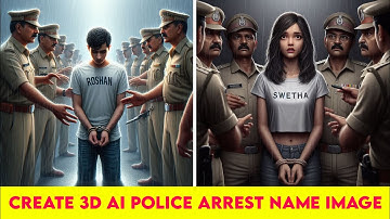 How To Create 3D Ai Police Arrest Name Images | Bing Image Creator | Viral Photo Editing | Ai