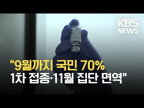 “9월까지 국민 70% 1차 접종·11월 집단 면역” / KBS 2021.04.26.
