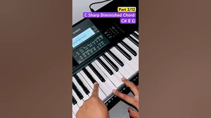 C Sharp Diminished Chord - Part 2/12 Keyboard Piano Diminished Chords #piano #shortsviral