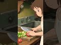 Ghibli Rainy Day ASMR 🌧️🍵🐱#Shorts#CozyVibes#Cooking#Relax